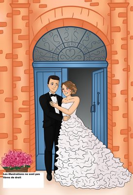 Creation illustration bd mariage 